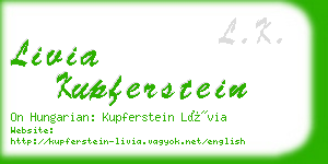 livia kupferstein business card